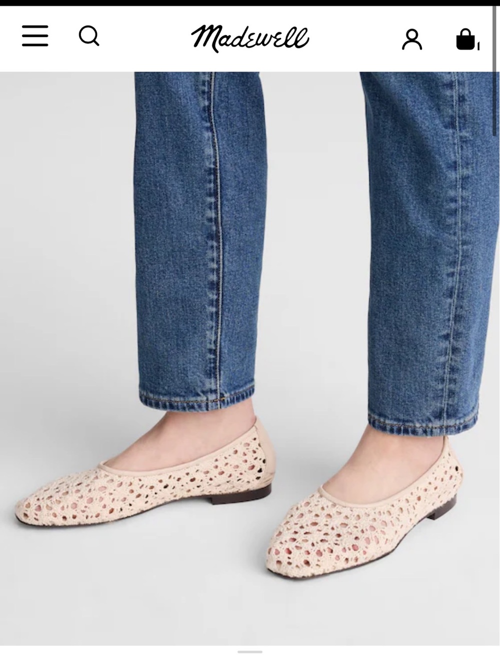 Madewell Mylie Crochet Ballet Flats